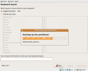 Setting up partitioner